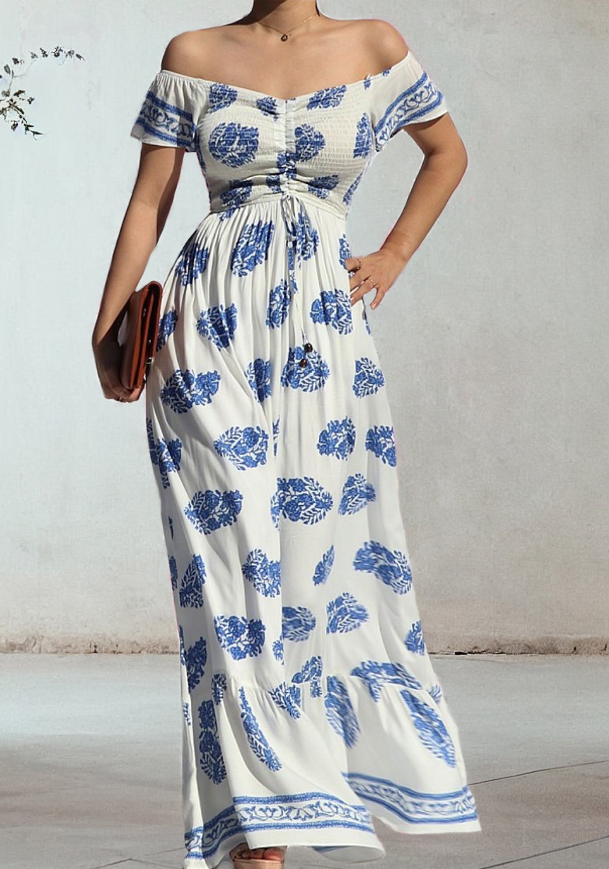 Santorini Off Shoulder Maxi